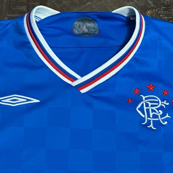 Vintage RANGERS FOOTBALL CLUB Umbro 2009/10 Home Soccer Jersey Shirt Youth XL - Picture 2 of 4